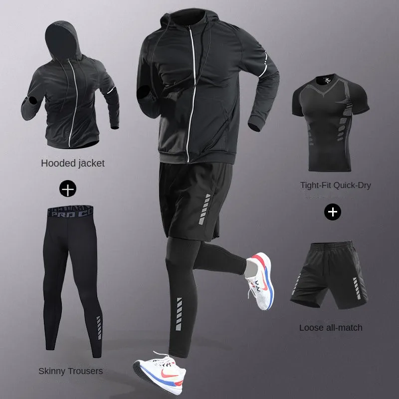 Running Jogging Gear - 3-7 шт. мужской быстросохнущий комплект из