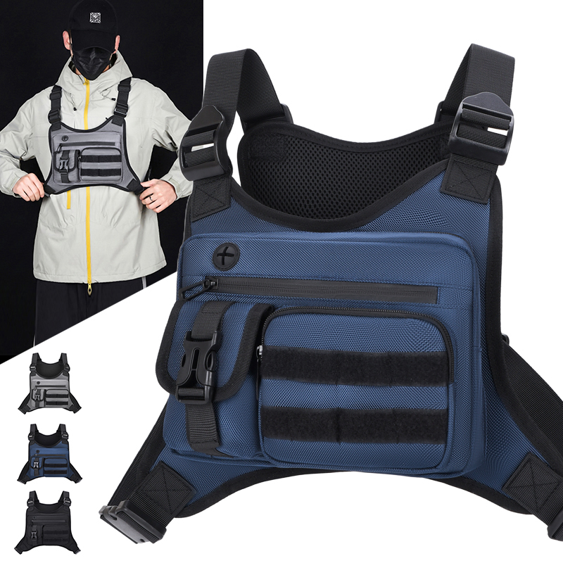 Running Gear Outdoor - Тактическая нагрудная сумка-жилет для мужчин, водонепроницаемая,