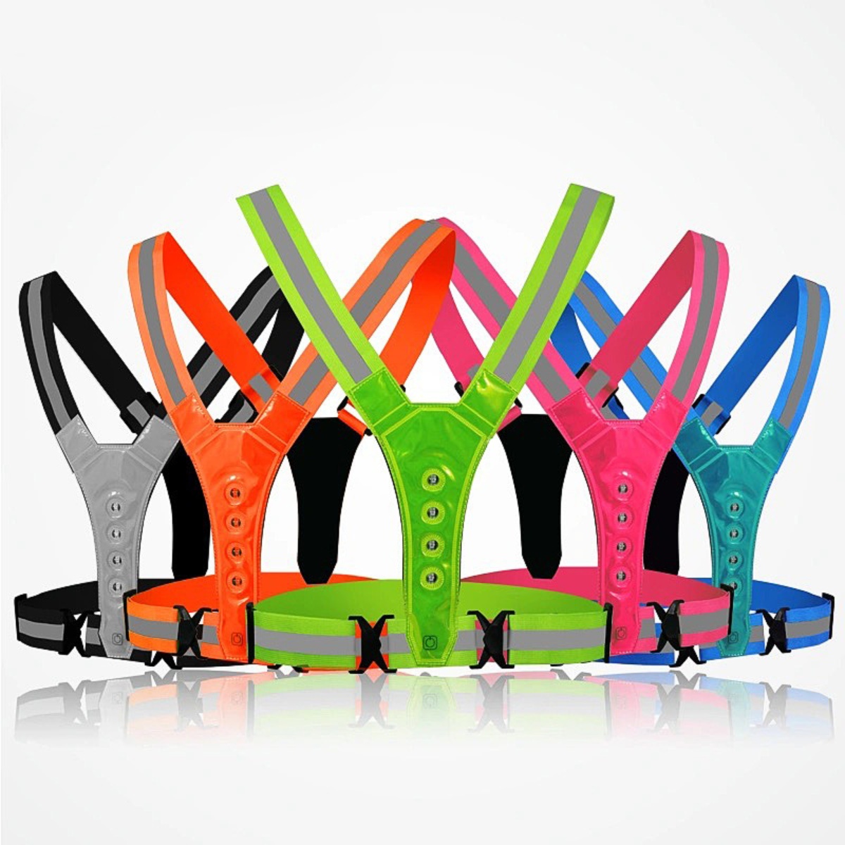 Running Gear Night - Регулируемый светодиодный защитный жилет для бега