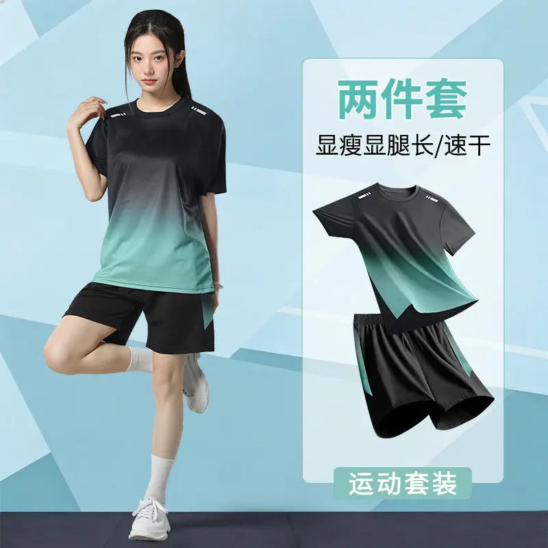 Running Gear Plus Size - Женский летний спортивный комплект из 2