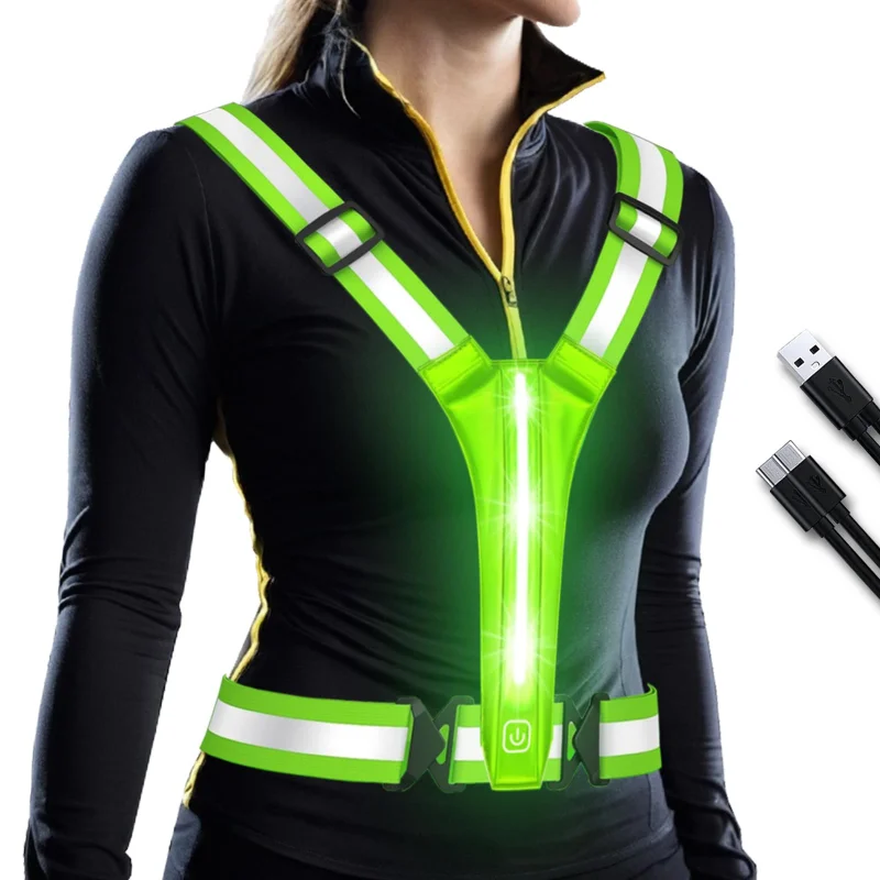 Светоотражающий жилет с LED-по – обзор и цена Running Gear Night