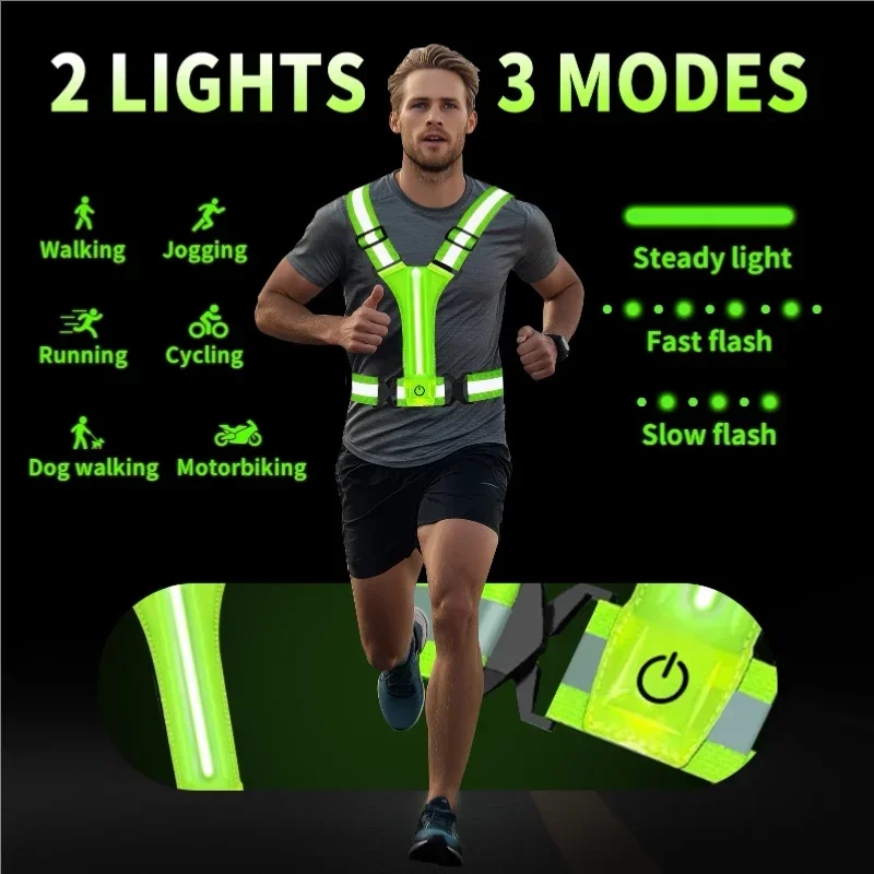 Светоотражающий жилет с LED-по – обзор и цена Running Gear Night
