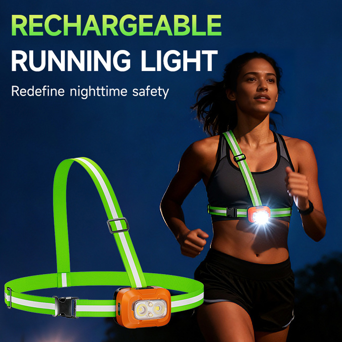 Фонарь для бега с USB-зарядкой – обзор и цена Running Jogging Gear