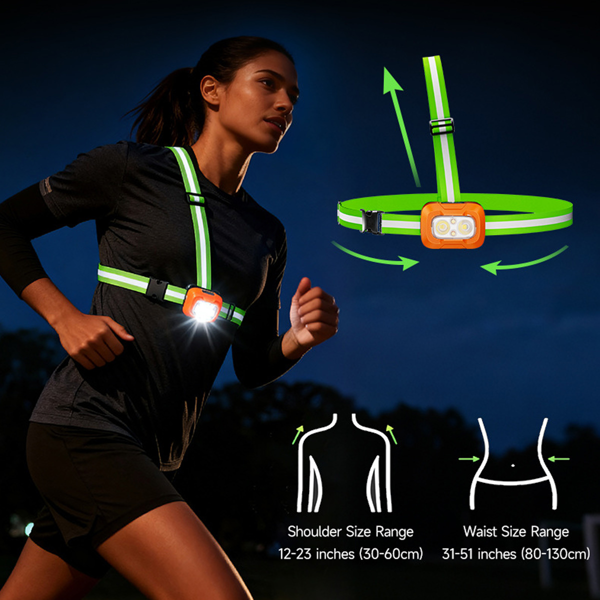 Фонарь для бега с USB-зарядкой – обзор и цена Running Jogging Gear